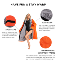 Vente chaude personnalisé unisexe surf Cape bonnet de bain chaud à séchage rapide peignoir veste coupe-vent imperméable natation Robe à langer