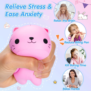 Juguetes Sensoriales Antiestrés de Gatos de Peluche de PU de Subida Lenta para Adultos y Niños - Product Image 5