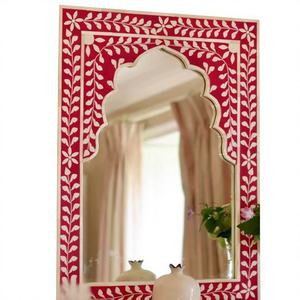 Handmade Modern Glass Round <b>Black</b> Frame <b>Wall</b> <b>Mirror</b> with Irregular Design for Elegant Finish in Living & Bedroom Interiors - Product Image 1