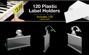 Factory Manufacturer Custom Pvc Labels Clip Holder Strip Price Tag Holder with Adhesive Tape for Wire <b>Shelf</b> Slatwall <b>Hook</b> - Product Image 5