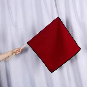 Factory Direct Sale Custom Size <b>Material</b> Orange <b>Red</b> Traffic Hand Safety Flag for Tarffic - Product Image 4