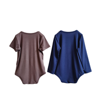 Combinaisons pour bébé d'été, barboteuse à manches courtes pour nourrissons, 260 grammes de fibre de bambou, robe pour enfants, décontractée, personnalisable pour 0-2T