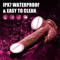Réaliste Silicone Télécommande Sans Fil Grand Godemiché Jouet Sexuel Poussant Vibrateur Lèche-Langue Vibrateur Godemiché Jouets Sexuels pour Femme