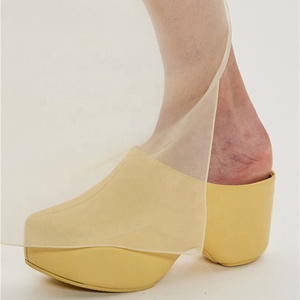 Mules à bout fermé pour femme, talons originaux, sandales à plateforme haute, claquettes à semelle épaisse pour la plage, sandales de soirée - Product Image 2