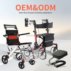 Fauteuil roulant de transport aérien MZU, léger, pliable, petit, uniquement pour personnes âgées, chariot portable pour les voyages, véhicule de transport - Product Image 6