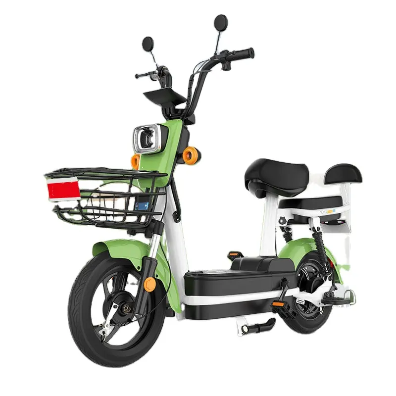 ebike 48v 1000w e bike 14 inch fat tire electric bike with long seat for two person lead acid battery ebike