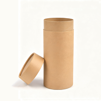 Boîte ronde en carton en gros, boîte circulaire vide, tube en papier kraft biodégradable, emballage écologique, tube en papier de haute qualité