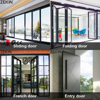 Ventana Corredera de Aluminio con Rotura de Puente Térmico y Marco Ultra Estrecho, Doble Acristalamiento con Argón, Ventanas Personalizadas para Villas, Directo de Fábrica