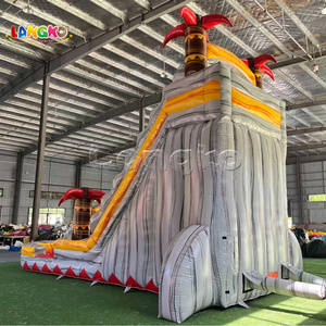 Tobogán Acuático Inflable Rojo Comercial con Piscina, <span class=keywords><strong>Parque</strong></span> Acuático Inflable con Temática de Volcán/Fuego para Niños y Adultos - Product Image 5