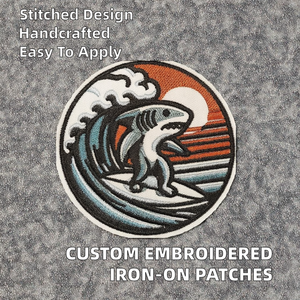 Parches Bordados Personalizados en 3D al por Mayor, Etiquetas Bordadas, Parches Termoadhesivos, Apliques Termoadhesivos para Ropa, Logotipo de Marca - Product Image 2