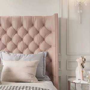 Juego de Dormitorio Moderno Minimalista de Lujo con Cama King de Terciopelo, Tapizado de Alta Calidad para Dormitorios Principales de Hotel/Villa - Product Image 3