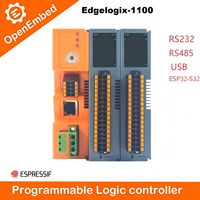Controlador PLC EdgeLogix-1100 (IO Expandible) de Doble Núcleo ESP32-S3 CAN Modbus RS485 RS232 para Programación de PLC Industrial