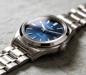 Montre à quartz en acier inoxydable argenté, sac, étui pour AirPods, chaussures, logo personnalisé pour hommes - Product Image 2