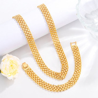Collier/Bracelet en Chaîne Cubaine Plaqué Or 18K avec Diamants Taillés, Bijoux Unisexe Hypoallergéniques à la Mode