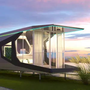 Casas de luxo modernas casas pré-fabricadas recém-projetadas cápsula de espaço expansível casa móvel para campistas de resort