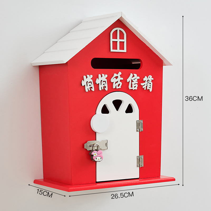 New large red whisper mailbox with lock