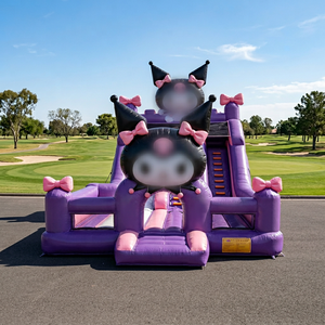 บ้านลมเป่าลมคุโรมิสีม่วงแบบกำหนดเอง สนามเด็กเล่นกลางแจ้ง บ้านลมเด้งดึ๋ง เหมาะสำหรับงานปาร์ตี้และการเช่าเชิงพาณิชย์ - Product Image 1