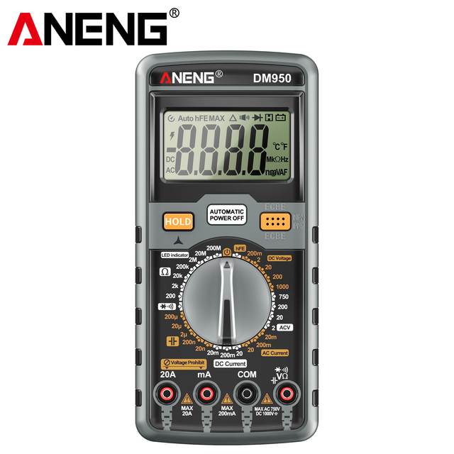 ANENG DM950 Multifunctional Digital Multimeter 4-Digit Display Voltage and Current Meter for Repair