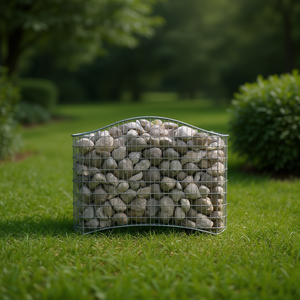 Cesto Gabion ad Arco 78.7x19.7x39.4 Pollici in Ferro Zincato per Decorazione Esterna del Giardino - Product Image 2