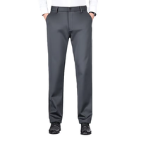 Pantalon de Costume Homme Slim Fit Formel Respirant Infroissable à Devant Plat pour Bureau et Mariage – Vente en Gros