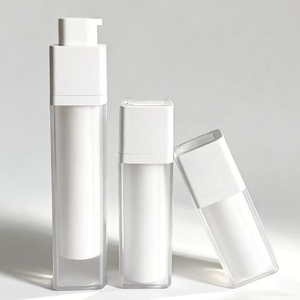 Manufacture Plastic square Frosted Cosmetic Airless Pump Bottle 30ML 50ML PP Lotion Cream Liquid <strong>Travel</strong> <strong>Container</strong> - Product Image 1