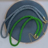 Collier en corde de nylon coloré réglable tendance CH-HDN2088, chaîne en corde de nylon tressée colorée, bijoux de collier DIY en gros