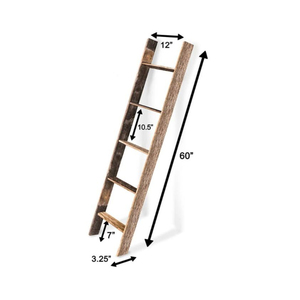 Rustieke Boerderij Deken Ladder Onze 5 Ft Ladder Kan Horizontaal Of Verticaal Worden Gemonteerd En Verweerde Houten Muur Decor - Product Image 2