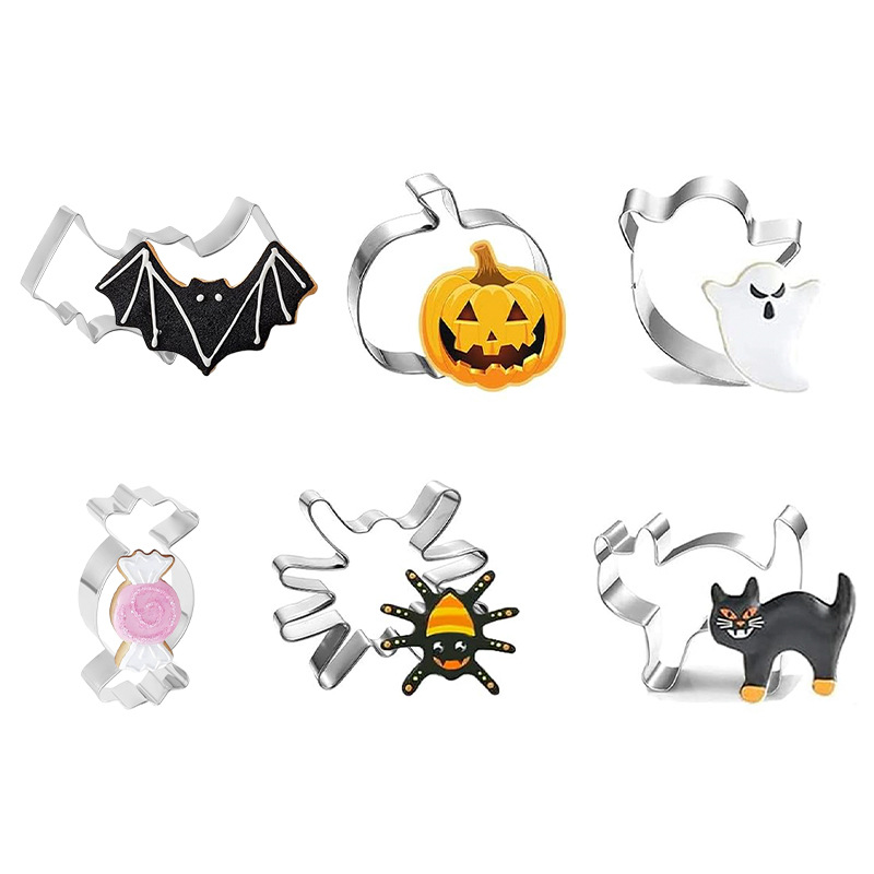 6-piece halloween cookie cutter set