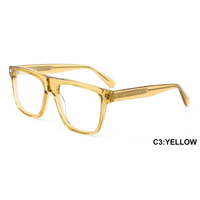 Lunettes de couleur transparentes à la mode avec montures de lunettes optiques en acétate