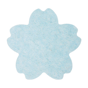 Éponge nettoyante pour le visage en coton de pulpe de bois naturel 80x80x6mm, forme fleur de cerisier, compressée, pour démaquillage - Product Image 2