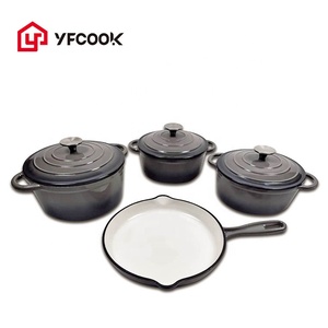 Juego de utensilios de cocina con cacerolas de hierro fundido esmaltado, juego de cazuelas de hierro fundido, 2022 - Product Image 2