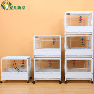 Şeffaf akrilik kafes büyük papağan kafes atiatiel kaplan özel büyük sıçrama lüks Villa yatay tel - Product Image 2