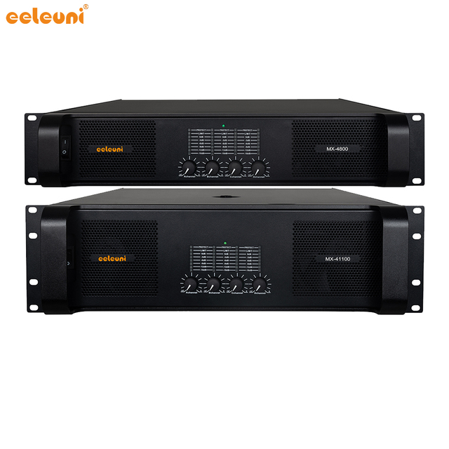 High Power 4 Channel Amplifier 4400W Bridgeable PA System Speaker Pro Audio
