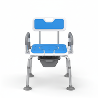 Chaise de bain et tabouret de toilette antidérapant double usage pour personnes âgées, capacité 150 kg, finition mate