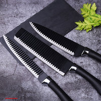 Top vendeur 6pcs ensemble de couteaux de cuisine multifonctionnels en acier inoxydable comprenant un éplucheur et un ensemble de couteaux