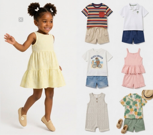 Skin-friendly Thin Summer Kids' Apparel, <b>Mixed</b> Order Dispatch, Random mix,Ideal for Individual Retailers - Product Image 1
