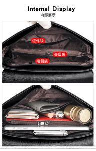 Bolso de mano de piel sintética con estampado salvaje negro a la moda para mujer, bolso de hombro tipo mensajero - Product Image 5