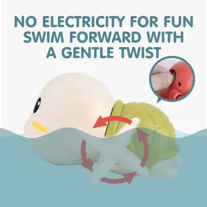 ज़ोर्या प्यारा तैराकी कछुआ स्नान खिलौने फ्लोटिंग विंड अप छोटे बाथरूम खिलौने पानी पशु स्नान खिलौना बच्चों के लिए