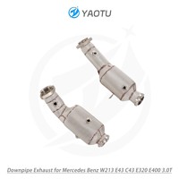 Tuyaux d'échappement YT Heat Shield Downpipes pour Mercedes Benz W213 E43 C43 E320 E400 3.0T côté droit pour E43 AMG W213