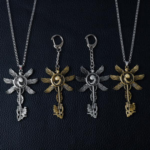 Collier de Resident Evil Lady Dimitrescu Parapluie Porte-clés Broche Périphériques de jeu Mousqueton en métal Porte-clés mousqueton unique - Product Image 3