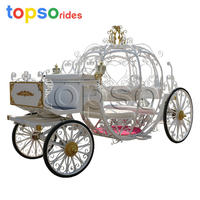 Voiture à cheval de princesse creuse pour transport en parc, à vendre, calèche à cheval pour mariage à thème citrouille