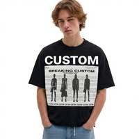 T-shirt Homme Personnalisé avec Logo – Vente en Gros, T-shirt Graphique Épais 100% Coton, Épaules Tombantes, Coupe Oversize, Style Streetwear pour Hommes