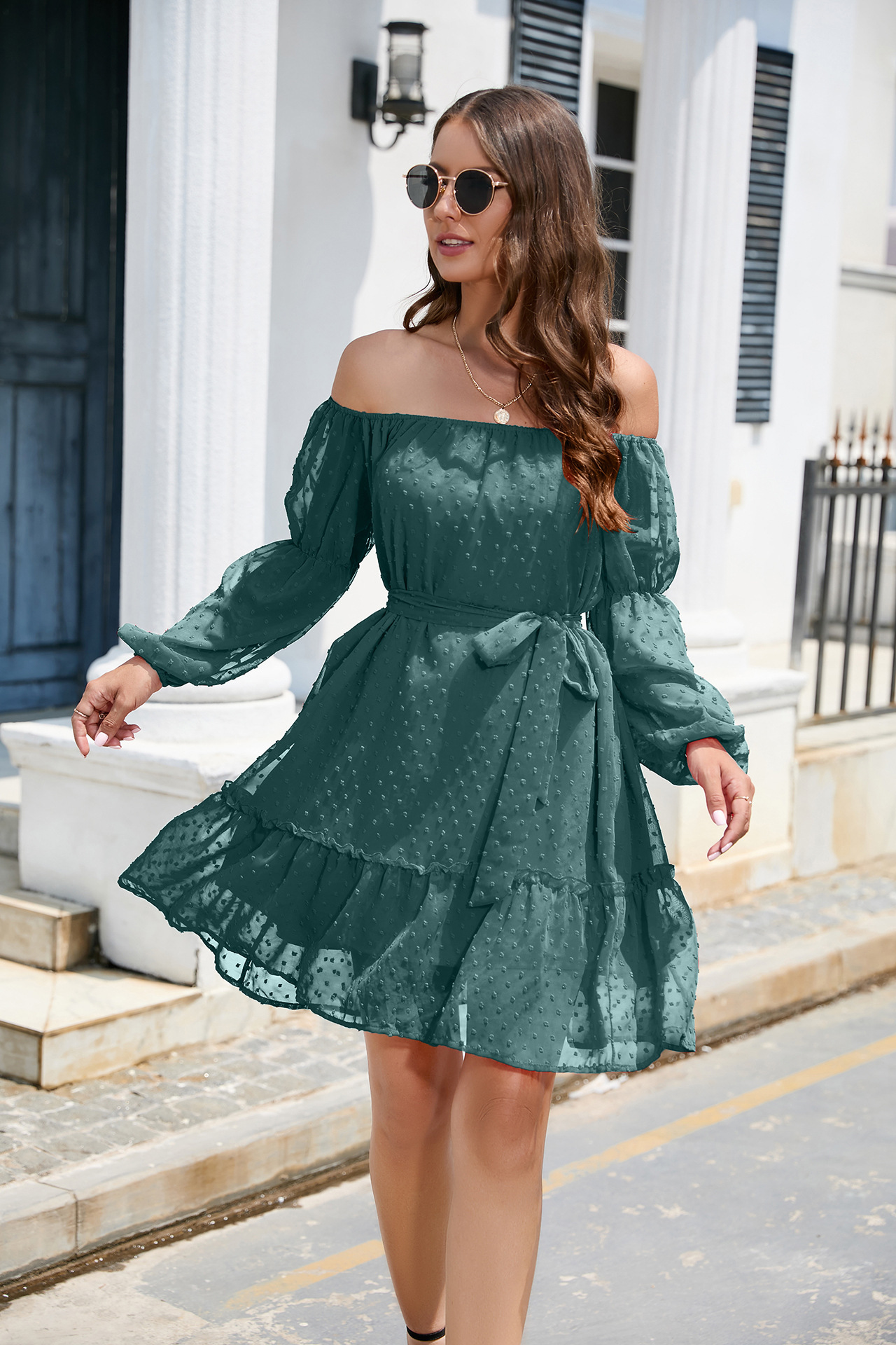 New Arrival Summer Off Shoulder Women Dress Solid Color Long Sleeve Belt Casual Sexy Party Dress for Young Ladies| Alibaba.com New Arrival Summer Off Shoulder Women Dress Solid Color Long Sleeve Belt Casual Sexy Party Dress for Young Ladies| Alibaba.com