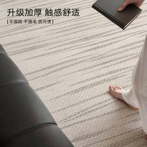 EIFFEL HOME Tapis Moderne Rayé Couleur Unie 200x300cm Tapis de Salon pour Canapé Fibre de Polyester Facile à Nettoyer Style Luxe - Product Image 3