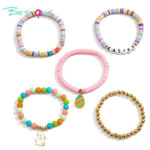 Custom Trendy <b>Cute</b> Multi-layer Unisex Beaded <b>Bracelet</b> with Easter Eggs Charm-2025 Easter Gift - Product Image 3