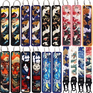 Phong cách Nhật Bản sóng dệt thân thiện với môi vải Keychain Koi cẩu phim hoạt hình thiết kế tùy chỉnh quảng cáo sinh viên ID phụ kiện - Product Image 1