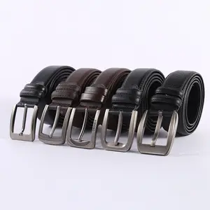 Wdd351-cinturones de cuero de PU para hombre, cinturones de cuero de estilo coreano, hebilla de aleación