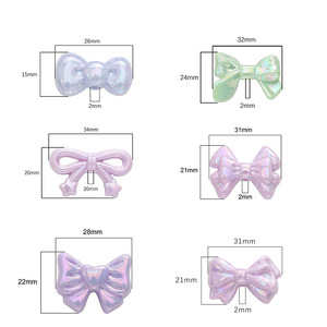 ลูกปัดอะคริลิครูปผีเสื้อรูปดาวสีรุ้งแบบ DIY สำหรับห้อยพวงกุญแจสายคล้องโทรศัพท์ชุบสี UV - Product Image 5