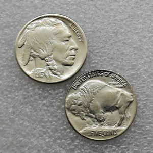 Pièces de monnaie commémoratives en nickel Buffalo de 5 cents des États-Unis, 1913-S,D, cadeaux, décoration de la maison - Product Image 4