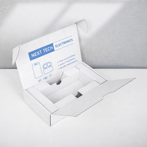Cajas de Embalaje DTC para Auriculares Bluetooth 3C Electronics, Cajas de Cartón Corrugado Tipo B y E, Opción de Caja de Envío Troquelada, Autoblocante, de Cuatro Colores - Product Image 1